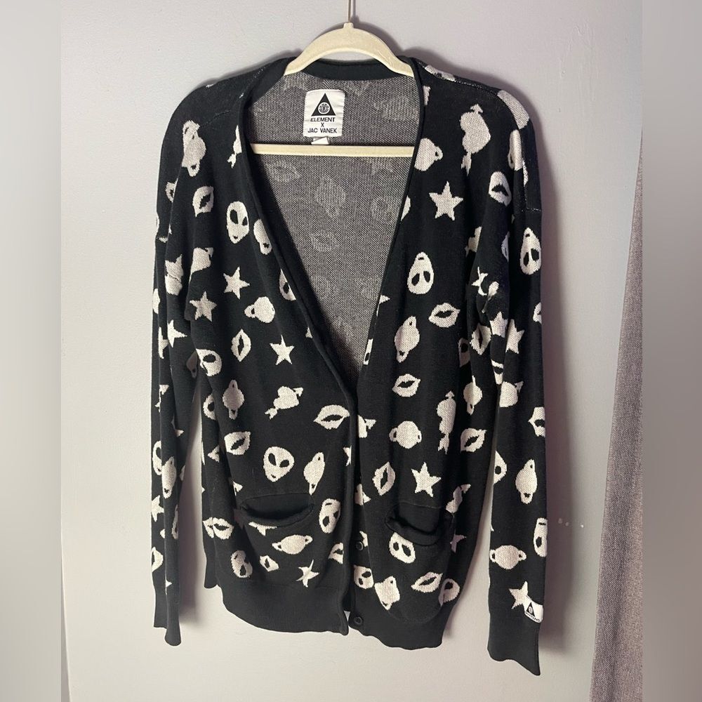 Element x Jax Vanek alien heart stars cardigan m